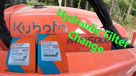 replace hydraulic filter kubota